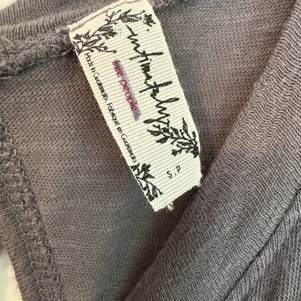 Intimately Free People Women's Sz S Boho Homebody Romper Jumpsuit Vintage Gray￼ - Picture 7 of 13